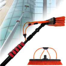 Telescopic Window Cleaning Pole with 360 Water Fed Brush for Solar Panels and Windows 3.6M 12Ft