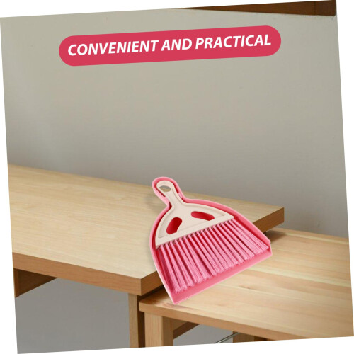 Mini Dustpan and Brush Set for Desktop Cleaning, Small Handheld Broom with Easy Nesting Storage 2