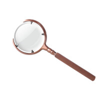 Handheld Stainless Steel Magnifying Glass 10x HD Optical Lens for Seniors Reading and Hobby Use