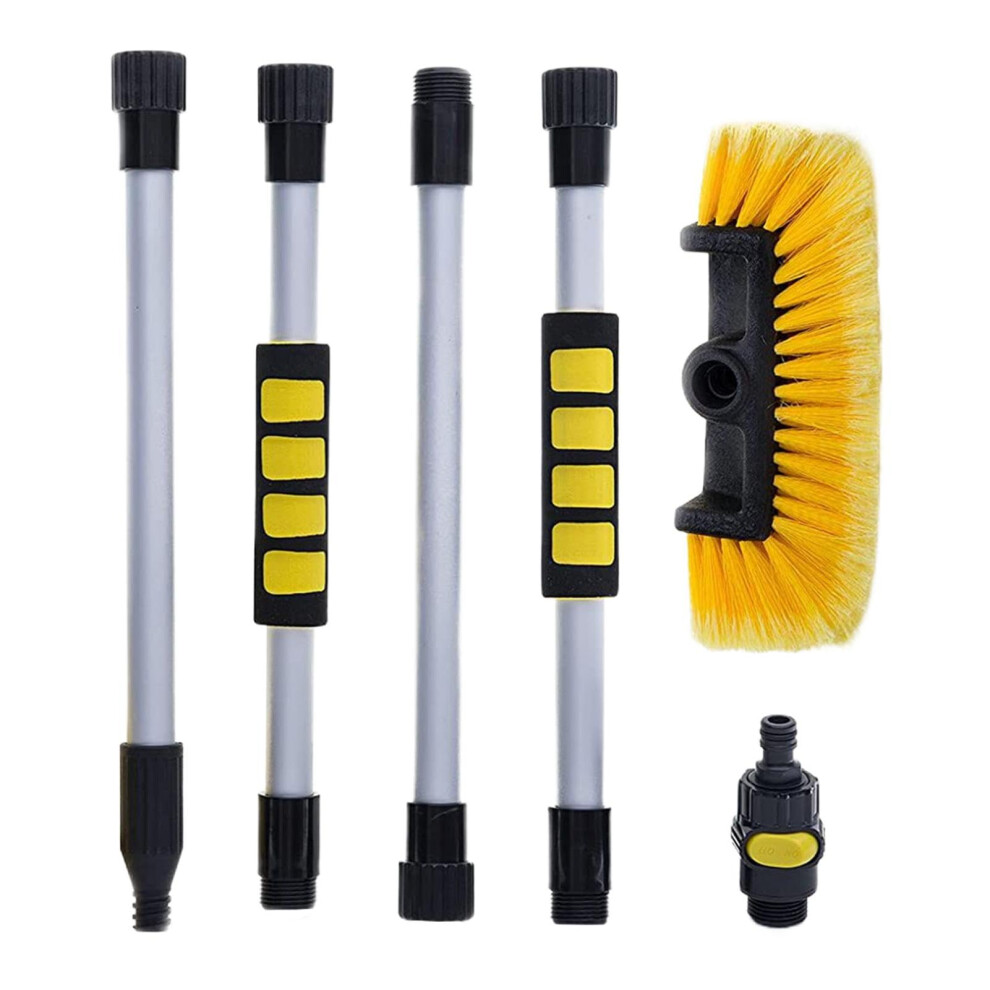 Extendable Car Wash Brush And Mop Set With Hose Attachment, Soft Bristle Scratch Cleaning For Car And Rv 9771547919216