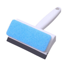2in1 Window Cleaning Kit with Squeegee and Scrubber, Ergonomic NonSlip Grip for Streak Glass