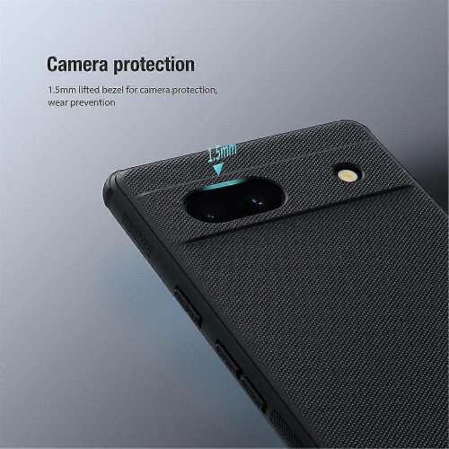 (Blue) Frosted Shockproof Case For Google Pixel 7a, Non Slip Rugged  Phone Cover 1