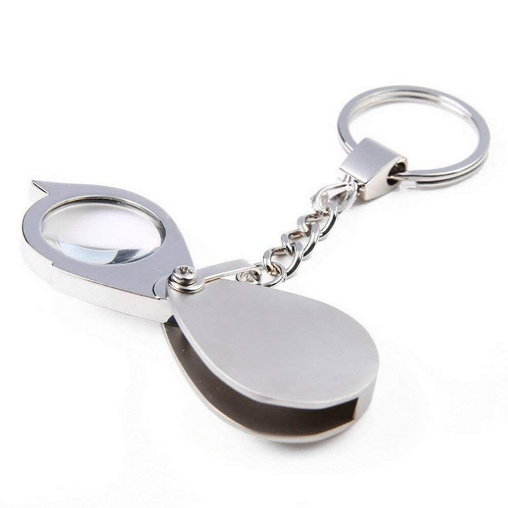 8X Handheld Magnifier with Foldable Compact Design, Lightweight Pocket Glass for Seniors and Reading