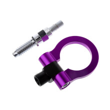 Car Tow Strap Universal Racing Tow Hook for BMW E46 E90 Durable Screw Mount Front Recovery (Purple)