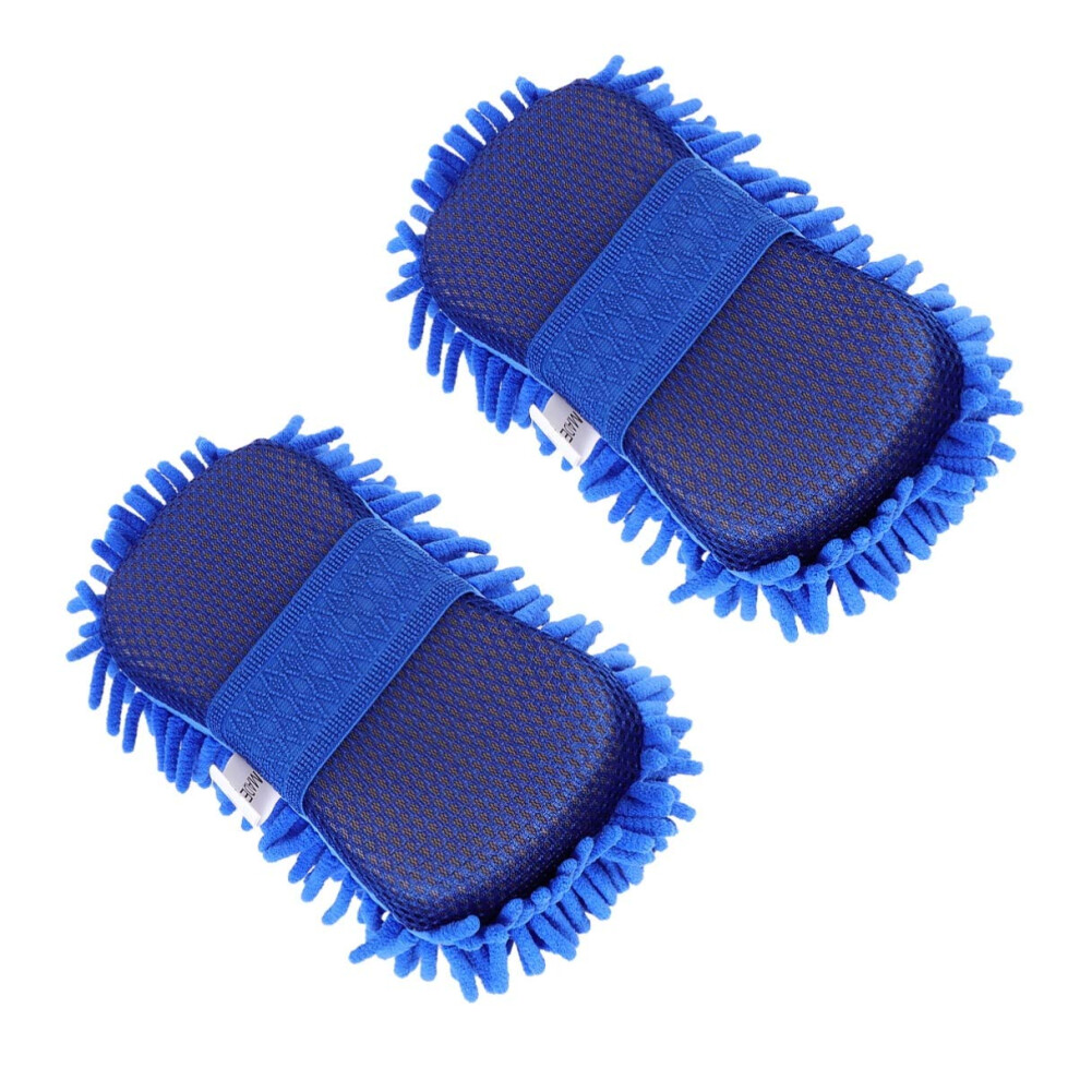 2Pcs Microfiber Car Wash Mitts For Vehicles Scratch Ultra Absorbent Auto Cleaning Gloves 9073542066286