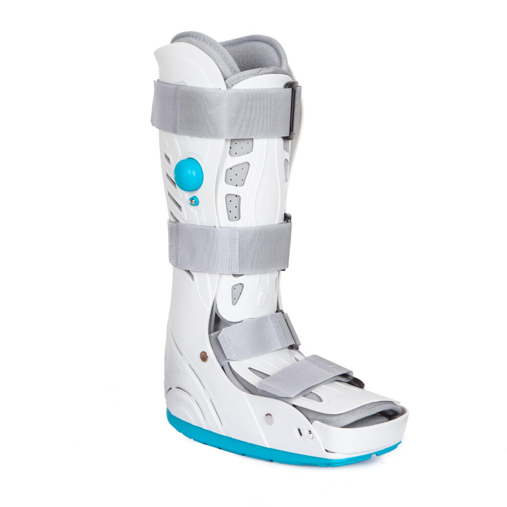 Medical Walking Boot with Inflatable Support and Rocker Sole for Sprained Ankle or Foot Fracture (S)