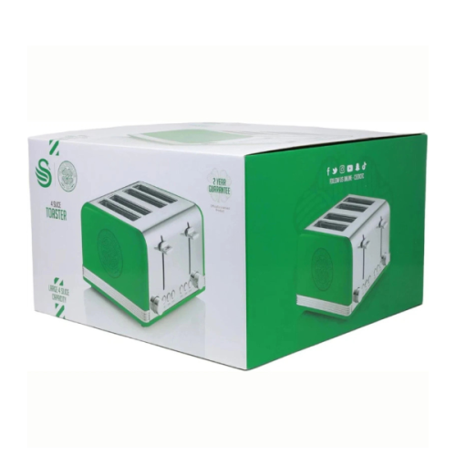 Swan Swan Retro Green 1600W 4 Slice Toaster 2