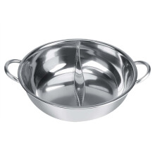 Thick Stainless Steel Dual Sided Hot Pot for Induction Cooker with Dual Flavor Design 27/29/31cm
