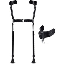 Lightweight Aluminum Forearm Crutches for Adults, Adjustable Height Ergonomic Elbow Support (1 Pair)