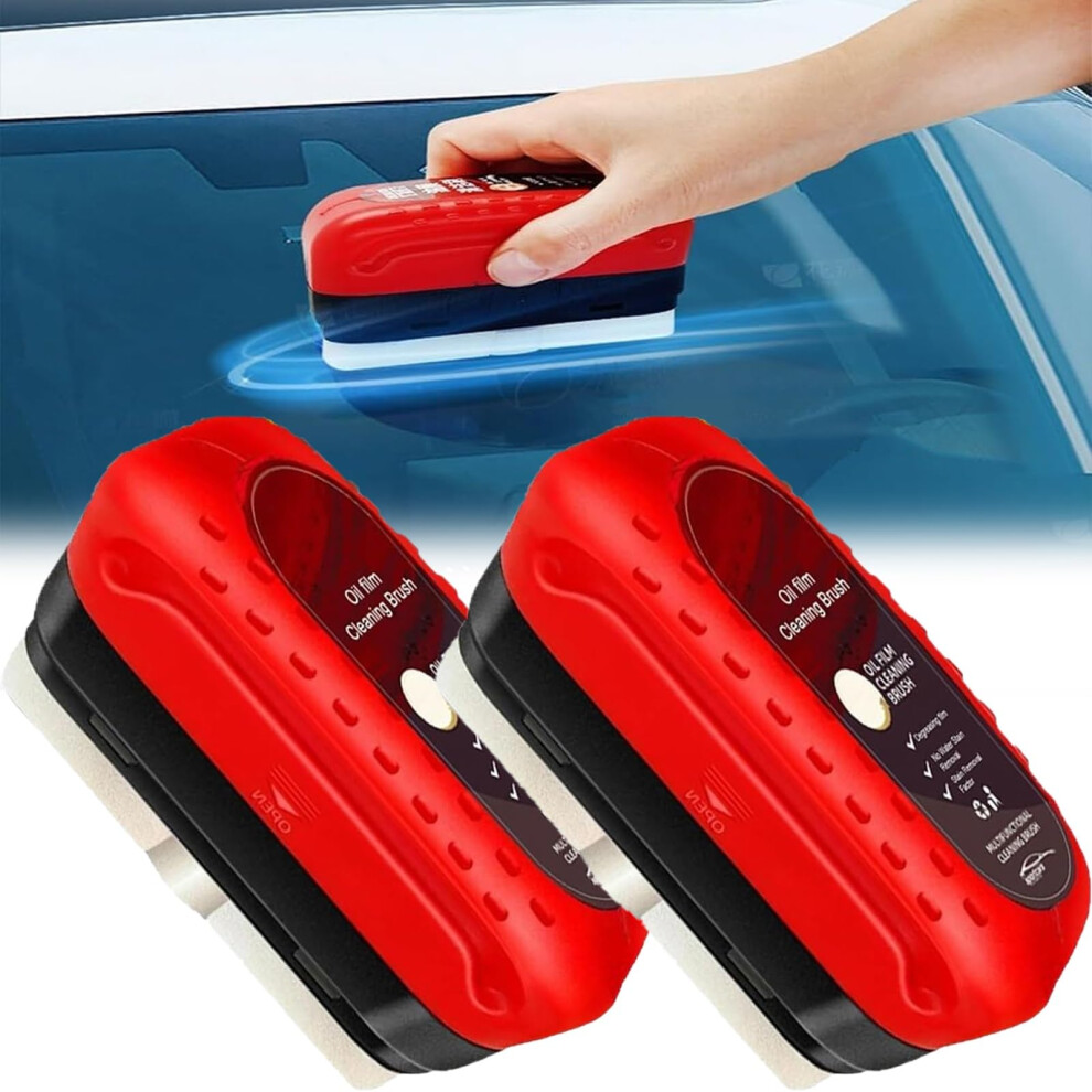 Car Windshield Oil Film Remover Kit 2Pcs, Fast Acting Hydrophobic Coating And Antifog Glass Cleaner 9073542066415