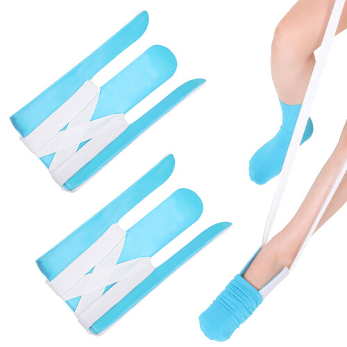 Sock Aid Device with Easy Pull Cord, No Bending Design Sock Helper for Seniors and Limited Mobility