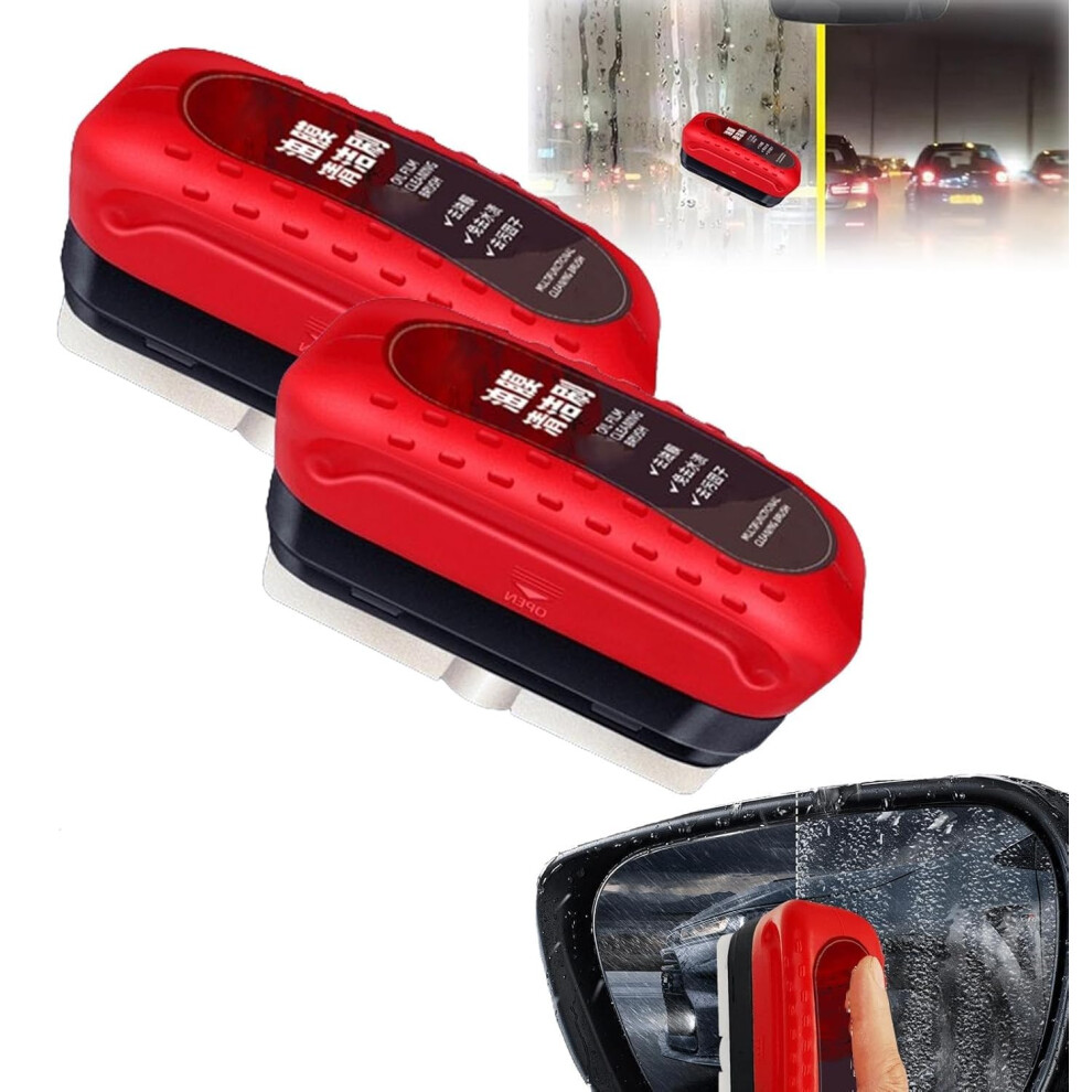 Car Glass Cleaner 2 Pcs Set, Hydrophobic Windshield Coating Applicator For Oil Film Removal, Longlasting Water Repellent For Clear Visibility 9073542066446