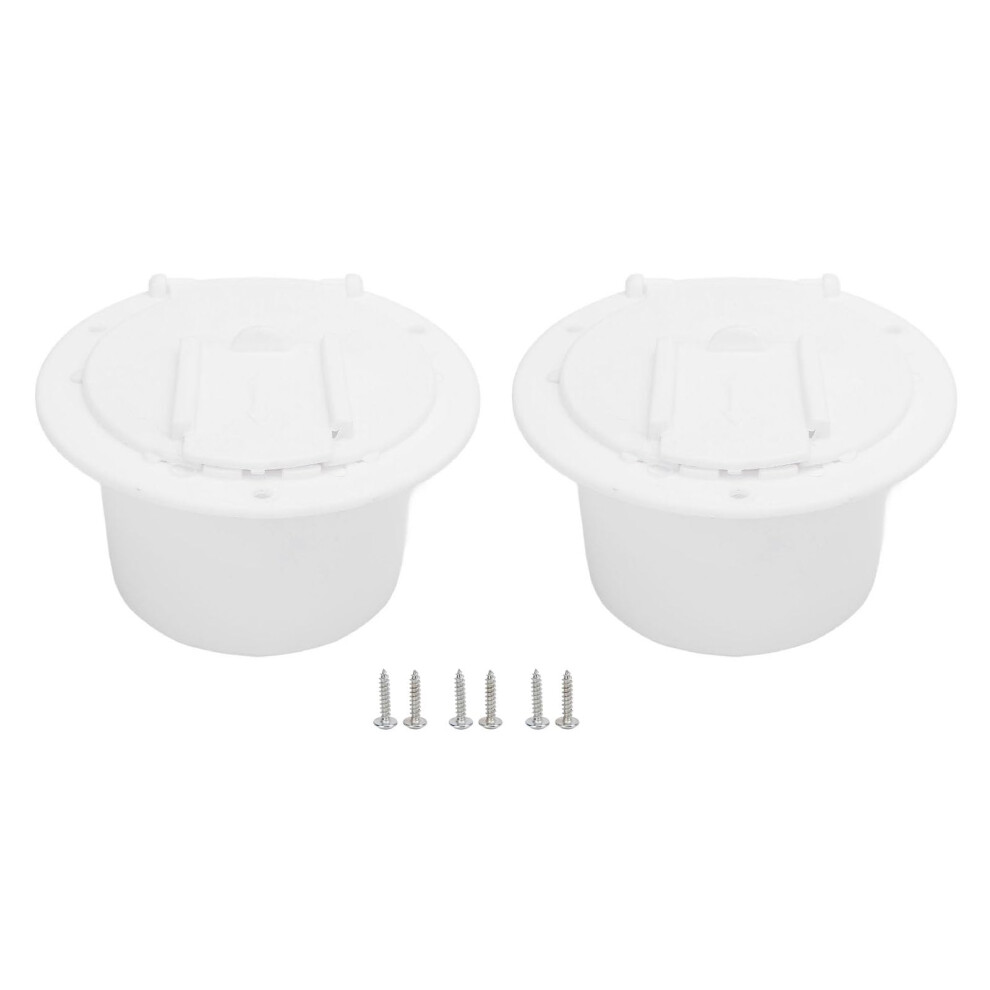 2 Pack Rv Electrical Cable Hatch Cover, Weather Resistant 30 Amp Round Power Cord Access Hatch 9330225396857
