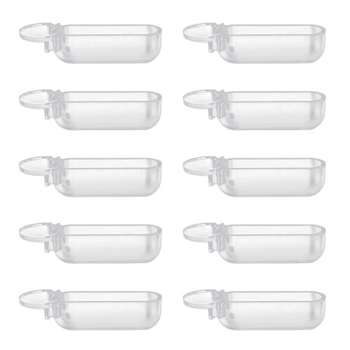 Plastic Feeder Cup for Cage for Parakeets and Cockatiels-Clear