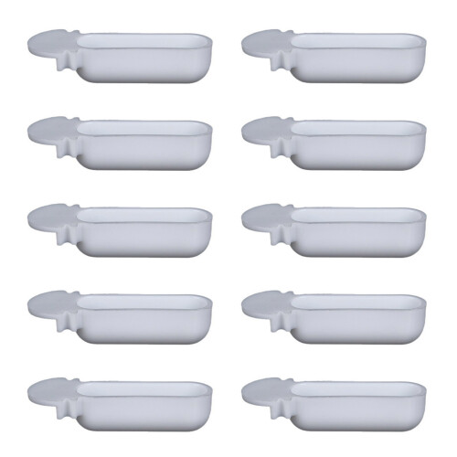 Thumb Shape Bowl Cage Accessory for Parrots and-White
