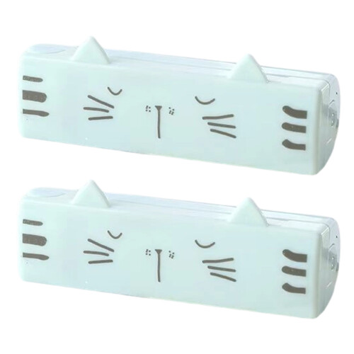 2 STUKS Ruimtebesparende pluizenborstel-Blauw