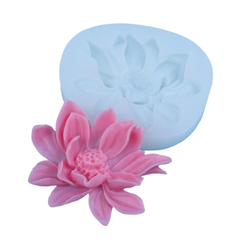 Moules détaillés en silicone en forme de fleur, idéaux-Blanc