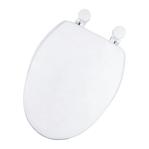 Thickened V Type Toilet Seat Cover With AntiSlip Design-White