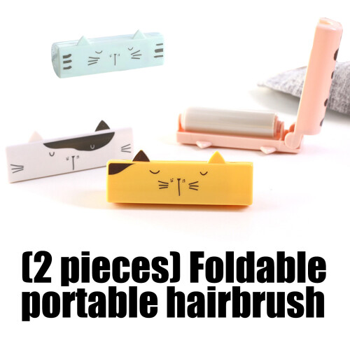 2Pcs Foldable Lint Roller With High Adhesive Hair Roller-White 2