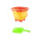 (Yellow) Portable Beach Bucket Sand Toy Foldable Collapsible Multi Purpose Plastic Pail 5