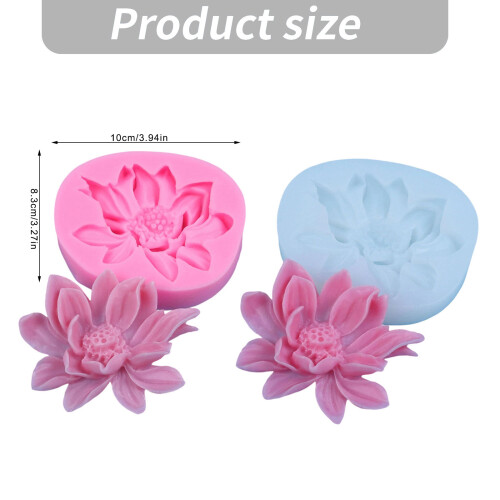 Efficient Silicone Flower Molds Suitable For Home Decors-Pink 2