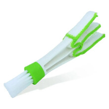 Car Detailing Brush with 360 Rotating Head, Scratch Soft Bristles for Interior and Air Vent Cleaning, Green 1pc