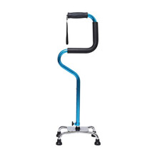Heavy Duty Quad Cane Adjustable Walking Stick with Stable FourLegged Base and Ergonomic Foam Grip