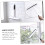 Floor and Window Squeegee Set for Home Cleaning, Ergonomic Handle, Reusable Microfiber Pads 2