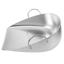 Stainless Steel Dustpan with Ergonomic Comfort Grip for Grains and Debris, Durable Handheld Shovel