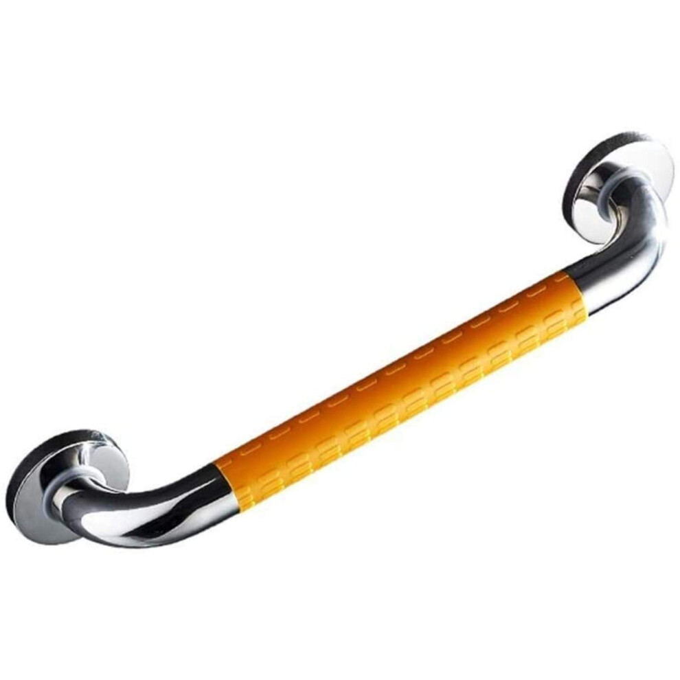 Yellow 40Cm Bathroom Grab Bar For Elderly, Wall Mounted Shower Safety Handrail With Stable Support