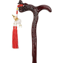Wooden Walking Cane 80cm with Ergonomic Grip and Handcrafted Wood Finish, 100kg Load Capacity for Seniors