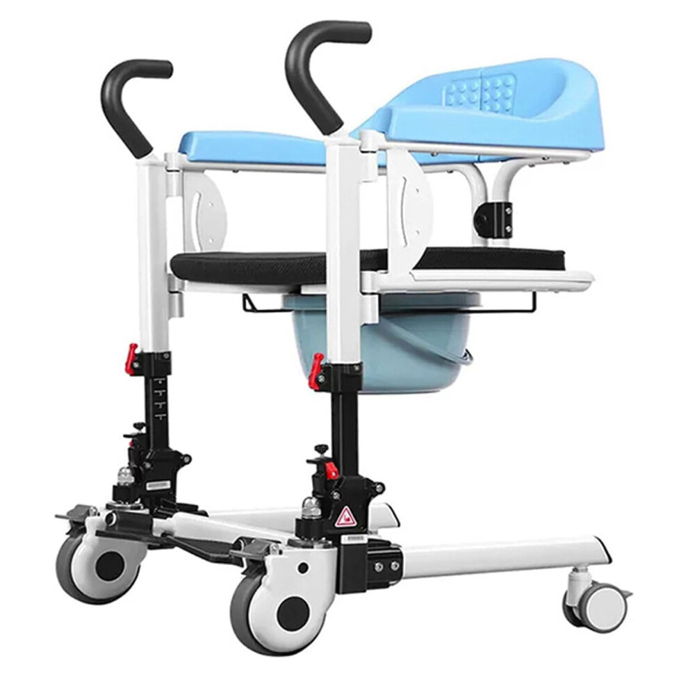 3 in 1 Patient Lift Chair and Transfer Wheelchair with Commode, Comfort Backrest for Elderly Home Care
