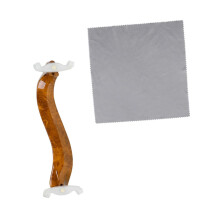 2pcs Adjustable Violin Shoulder Rest Holder Set with Protective Cushion Pads and Cleaning Cloth