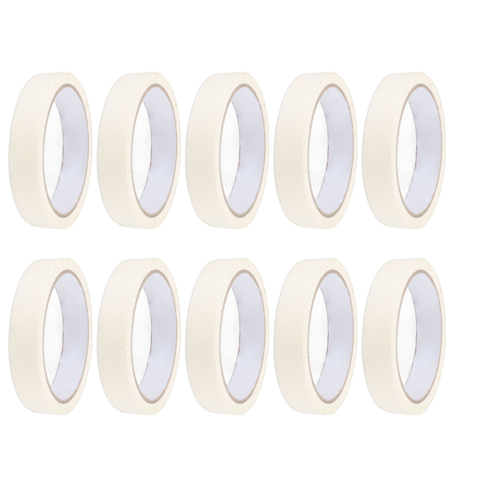 10 Rolls White Masking Tape 0.7In Width Easy Tear 4931393710671