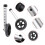 5 Inch Walker Replacement Wheels, Universal Fit with Smooth Rolling and 7Level Height Adjustment 4