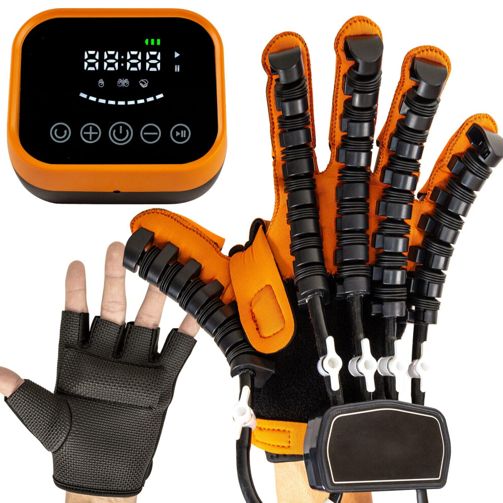 Hand Rehabilitation Robot Gloves with Three Training Modes, Mirror Feedback, Adjustable Intensity for Stroke Recovery Therapy