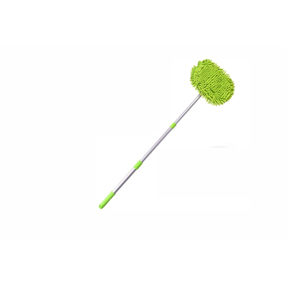 2In1 Car Wash Mop With Telescopic Long Handle, Chenille Microfiber Car Wash Brush For Truck Suv, Scratch Washable Head 9073542067061