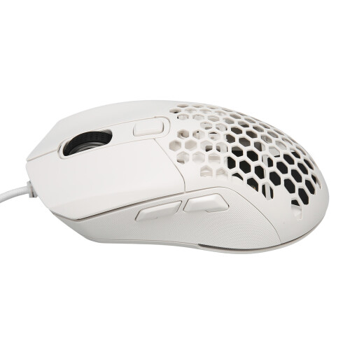 White Ergonomic Wired RGB Backlit 4.9ft 7200DPI 2