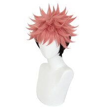 Compatible with Halloween Wig Anime Jujutsu Kaisen Cosplay Yuji Itadori Wig Jujutsu Kaisen Yuji Itadori Pink Black Short Synthetic Hair Wig
