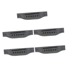 5pcs Rosewood Acoustic Guitar Bridge Replacement with Pins, Durable Wooden Construction for Easy Installation