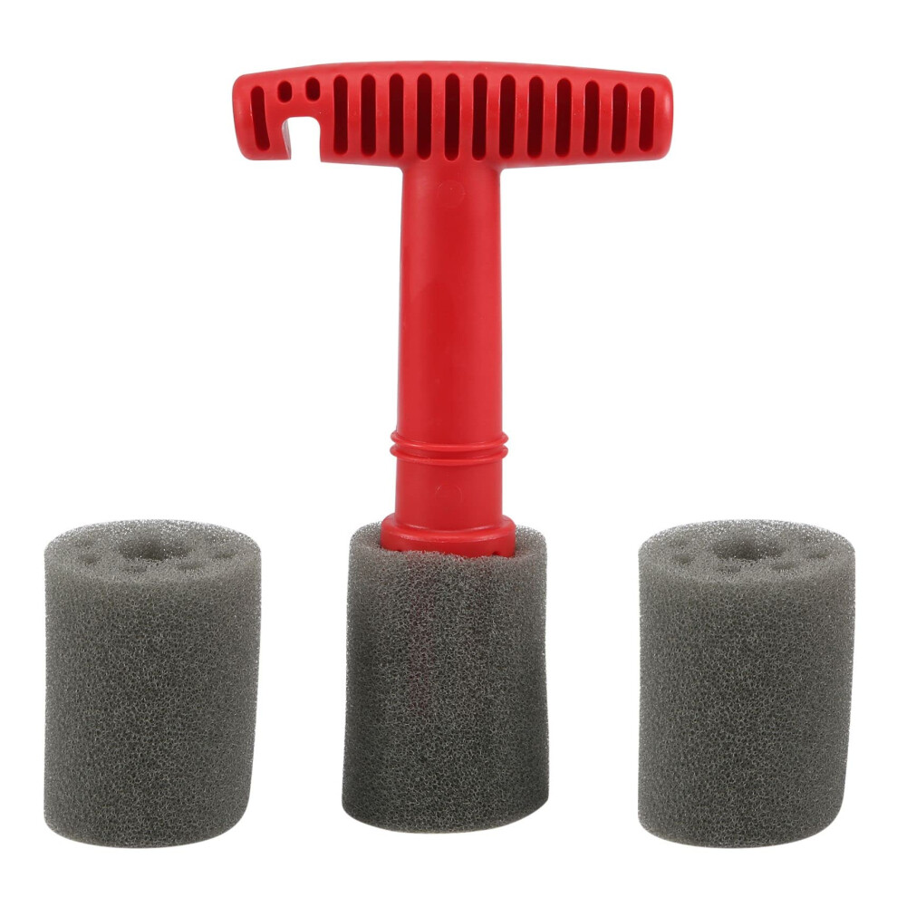 Wheel Cleaning Brush With Precision Ring Head And Replaceable Sponge, Lug Nut Cleaner Tool Red 9330225397793