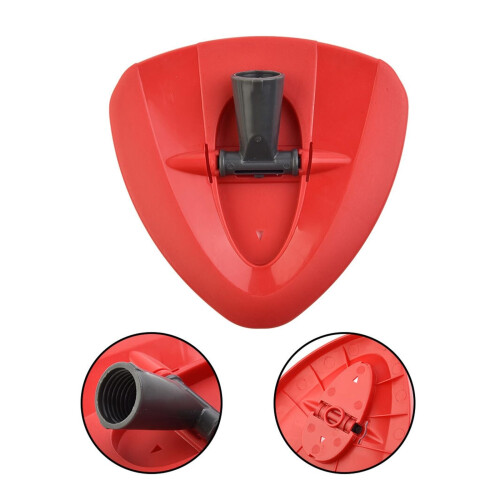 Replacement Base for Easy Wring Mop, Red Triangle Spin Design, 360 Rotating, Quick Tool‑ Installation 2