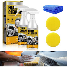 Car Interior Cleaner Foam Spray 2Pcs, NoRinse Multipurpose Foam for Leather Seats and Home