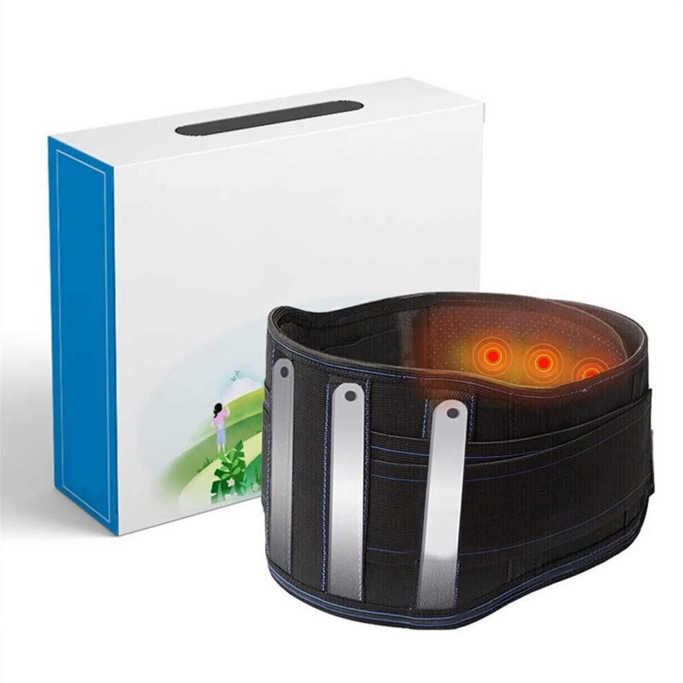 Adjustable Back Support Belt with SelfHeating Magnetic Lumbar Brace for Pain Relief and Lifting