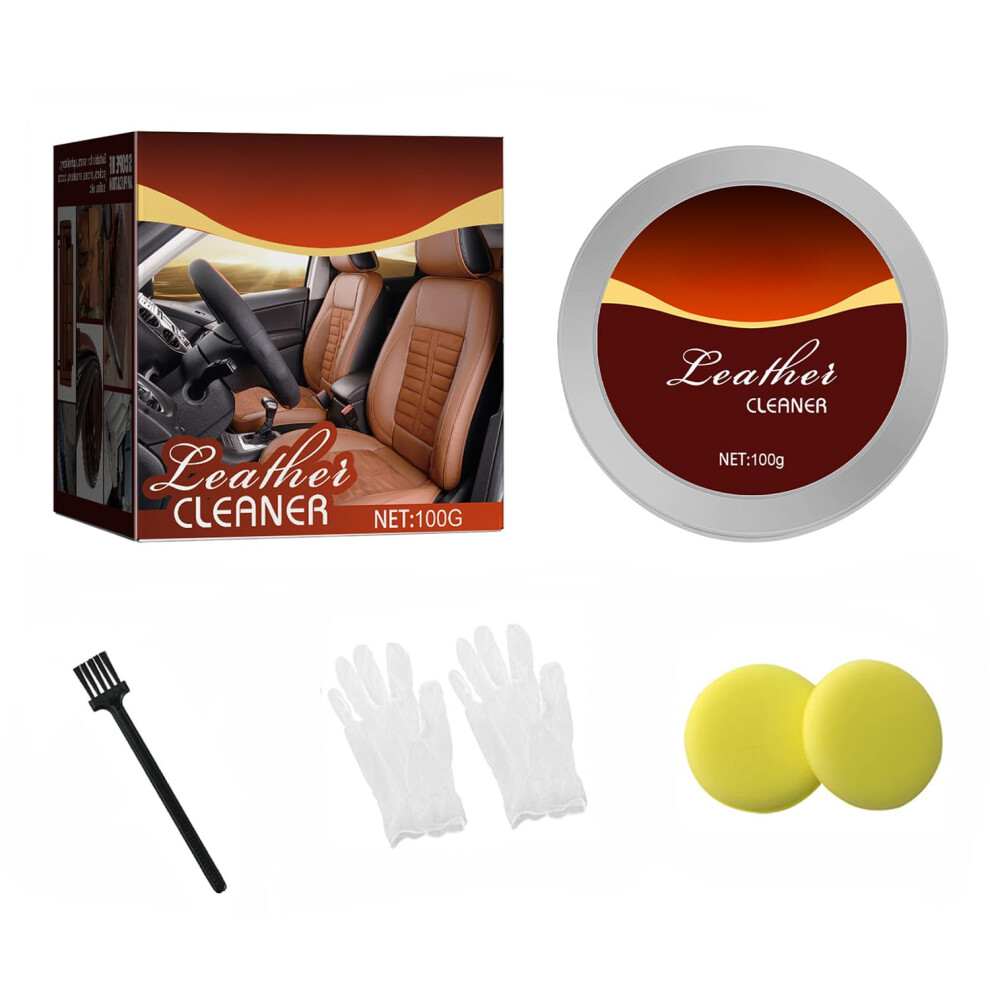 Leather Cleaner And Conditioner Kit For Car Seats And Couch, Restores Faded Color, Scratch Balm Cream 9351714545952