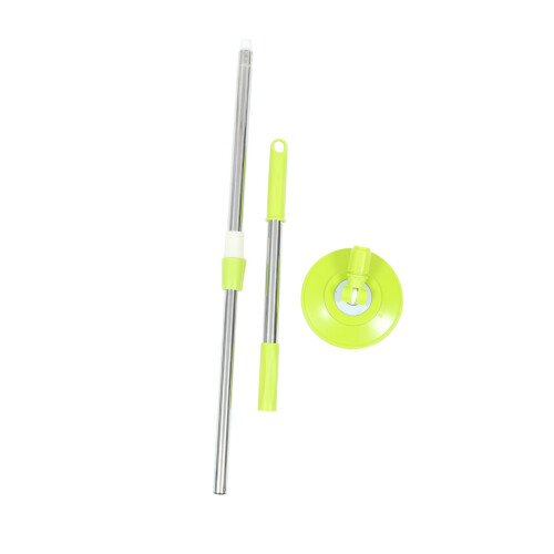 Stainless Steel Mop Handle Adjustable Rotating Pole Replacement for Tile Floor Cleaning Durable ThreeSection Design