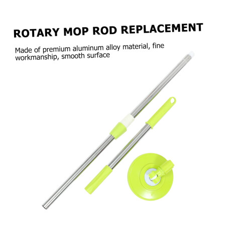 Stainless Steel Mop Handle Adjustable Rotating Pole Replacement for Tile Floor Cleaning Durable ThreeSection Design 1