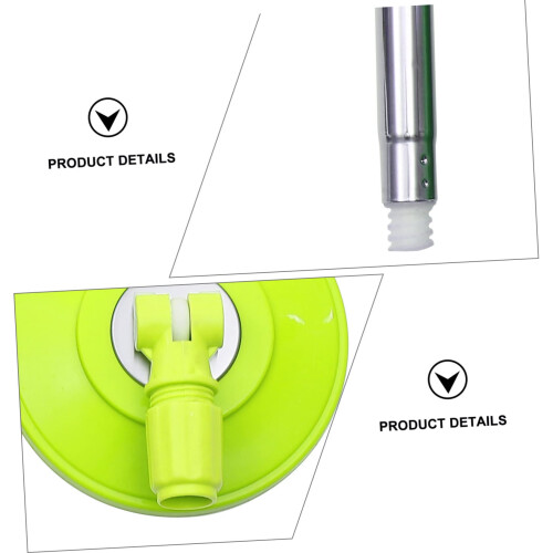 Stainless Steel Mop Handle Adjustable Rotating Pole Replacement for Tile Floor Cleaning Durable ThreeSection Design 2