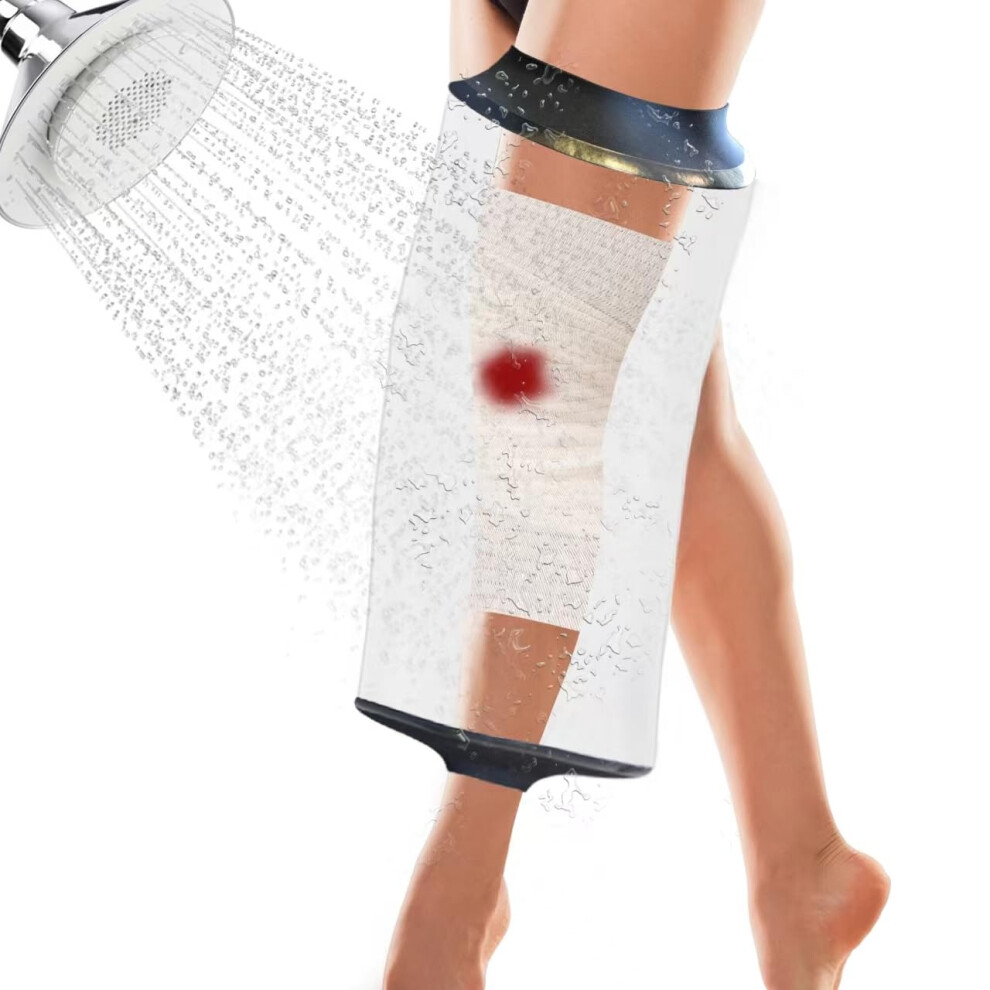 Waterproof Knee Cast Cover for Shower, Reusable Protector with Comfortable Seal for ACL Surgery