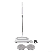 Cordless Electric Mop with LED Light and Dual Motor Power, Rechargeable Spin Mop for Hardwood Floors (UK)